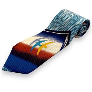 Tino Cosma Mens Silk Dress Tie Made in Italy Vintage Bird Abstract‎ 58" 3.75"